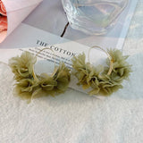 HANDMADE FABRIC FLOWER V SHAPE EAR CUFFS_CWMM6266