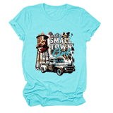 JUST A SMALL TOWN GIRL PRINT T SHIRT LOOSE FIT_CWTTS1525