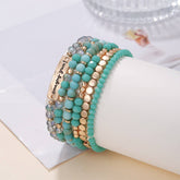 ETHNIC CRYSTAL BEADED BRACELET 6 PIECE SET_CWMM3516