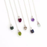 STAINLESS STEEL NECKLACE NATURAL CRYSTAL PENDANT_CWAJE1051