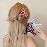 Elegant Bow U-Shaped Hair Stick Sweet Bun Pin
