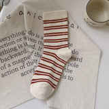 THIN EMBROIDERED BREATHABLE WOMENS MID CALF SOCKS_CWMS1132