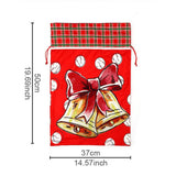 Cwmm1751_Christmas Print Bouquet With Drawstring Gift Bag