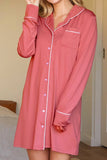 Women Solid Button Down Pajama_Cwdsd10377