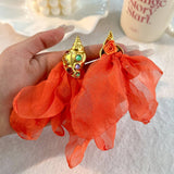 HANDMADE FLORAL SEASHELL EARRINGS BEACH STYLE_CWMM6185