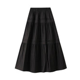 HIGH WAIST MID LENGTH A LINE SKIRT_CWBMS0302