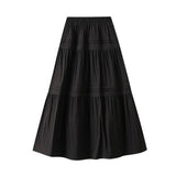 HIGH WAIST MID LENGTH A LINE SKIRT_CWBMS0302