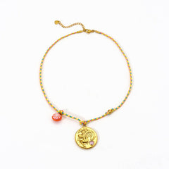 HANDMADE ROPE ZODIAC NECKLACE WITH ZIRCON_CWMM8841