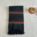 Wool Scarf For Winter Versible Checkered Shawl_Cwasc2327