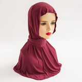 COTTON HIJAB THREE BUTTON TIE PULLOVER SCARF_CWASC2429