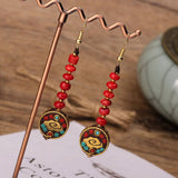 RETRO ETHNIC STYLE FASHION HAND WOVEN EARRINGS_CWAJE3987