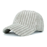 SPRING SUMMER STRIPED CORDUROY BASEBALL CAP CWAH208