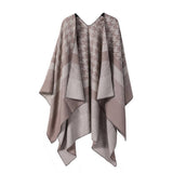 SOLID COLOR DOUBLE SIDED CAPE SHAWL OUTER CAPE_CWASC2132