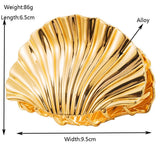 FLORAL METAL GEOMETRIC HAIR CLAW CLIP CHIC STYLE_CWAHA6182