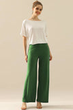 Women Solid Color Baggy Wide Leg Pants_Cwblp397