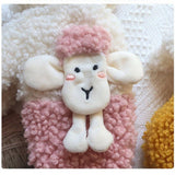 CARTOON LAMB WOOL WINTER WARM HALTER GLOVES_CWAG0185