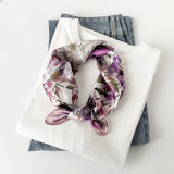 SILK SQUARE SCARF ELEGANT CHINESE FLORAL PRINT_CWASC0814