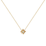 DELICATE SMALL SOLID COLOR SUNFLOWER NECKLACE_CWMM5553