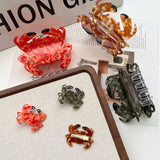 CRAB ACETATE HAIR CLAW CUTE MEDIUM DUCKBILL CLIP_CWAHA5773