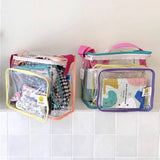 COLOR MATCHING TRANSPARENT BEACH BAG SHOULDER BAG_CWAB1921