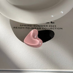 CUTE PINK HEART SIDE HAIR CLIP SUMMER BB PIN_CWAHA3953