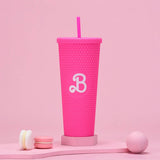 DOUBLE LAYER PORTABLE PLASTIC STRAW DIAMOND CUP_CWMM0978