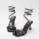 STYLISH SPIRAL STRAP HIGH HEEL SANDALS_CWSHS0598