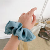 SIMPLE MONOCHROME SILK SCRUNCHIES_LARGE SIZE_CWAHA0349