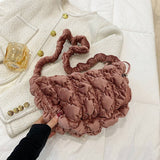 FLUFFY CLOUD HANDBAG WOMEN CROSSBODY SHOULDER BAG_CUAB00571