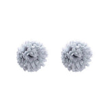 Vintage Rose Fabric Stud Earrings Handmade Chic_Cwmm6259