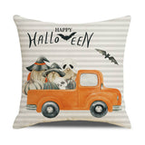 HALLOWEEN PUMPKIN CAR LINEN PILLOWCASE_CWMM1353