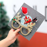 CHRISTMAS HAIR CLIP GLASSES SET KIDS GIFT 4PCS_CWMM1917