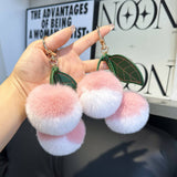 CUTE FUR LITTLE LYCHEE CAR KEYCHAIN BAG PENDANT_CWMM2521