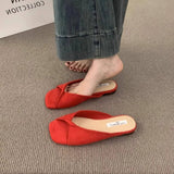 FLAT PEEP TOE SLIDE SANDALS FOR SUMMER_CWSHF0074