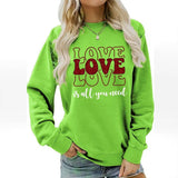 Valentine Day Love Print Pullover_Cwtstl0996