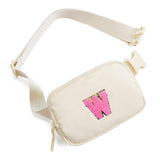 NYLON LETTER BELT BAG ADJUSTABLE SPORT WAIST PACK_CUAB0281