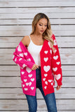 Valentines Day Long Cardigan Love Sweater