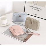New Solid Leaf Decor Zipper Short Wallet_Cwab06258