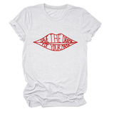 Womens Fashion Slogan Tee Crew Neck Short Sl Ve_Cwttsl0482