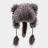 Korean Raccoon Fur Winter Trapper Hat For Women_Cwah04769