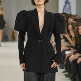 PUFF SLEEVE BLAZER SINGLE BUTTON SPRING STYLE_CWOCO1232