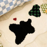 FLEECE BATHROOM MAT ABSORBENT NON SLIP DOOR RUG_CWMM7522