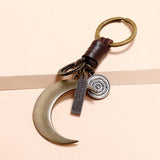 PERSONALIZED CRESCENT MOON PENDANT CAR KEYCHAIN_CWMM4782