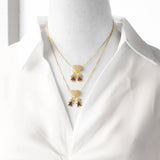 SIMPLE BOYS AND GIRL GOOD FRIENDS PENDANT NECKLACE_CWAJE0891