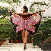 FAIRY MESH BUTTERFLY SLING BEACH DRESS MULTI WAY_CWBLS0495