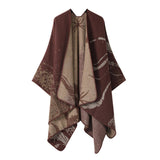 PLAIN ALL MATCH SHAWL KNITTED CAPE SCARF_CWASC2181