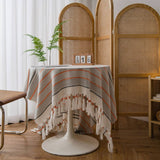TASSEL CASUAL STRIPED TABLECLOTH_CWMM0966