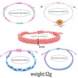 SUNFLOWER DAISY MIXED COLOR WOVEN BRACELET_CWAJE0717