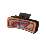 Western Leather Hair Claw Cactus Butterfly Clip_Cwasc1625