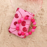 LEATHER CARD COIN PURSE WRISTLET KEYCHAIN BAG_CUAB00435